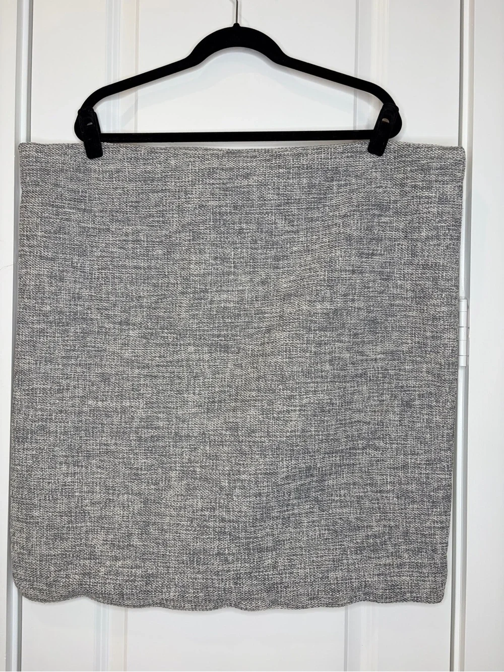 Gray Textured Woven Square Pillow Cover | 24x24